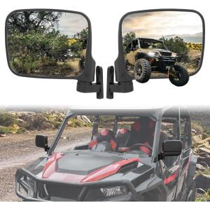 imageSAUTVS Adjustable Wider Rearview Side Mirrors for Polaris General XP 4 1000 Folding Clear Rear View Side Mirrors for Polaris General 10004 1000  XP 1000  XP 4 1000 20162024 Accessories2PCS