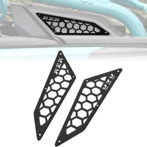 imageSAUTVS Aluminum Air Intake Cover Grill for Polaris RZR PRO RXPPRO STurbo R 20202025 Black Metal Mesh Engine Side Vent Inlet Protection Cover Bezel Enhanced Airflow ampamp Durability2PCS