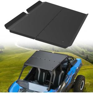 imageSAUTVS Aluminum Hard Roof Top for Kawasaki Teryx KRX 1000 20202025 Accessories Dustproof 2piece Combination Sun Visor Easy Installation Compatible with Windshield