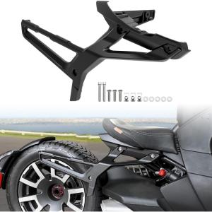 imageSAUTVS Aluminum Saddlebag Rack for CanAm Ryker Black Luggage Bag Rack Kit for Can Am Ryker All Models Accessories Replace 219400856