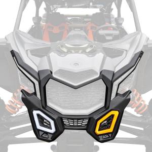 imageSAUTVS Black Combination Front Fascia ampamp LED Auxiliary Lights Front Fascia Signature Accent Turn Signal Lights Lamps for Can Am Maverick X3 MAX Turbo R RR 20172024 Accessories