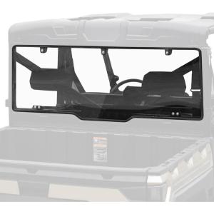 imageSAUTVS Clear Polycarbonate Rear Windshield Back Window for Polaris Ranger XP 10001000Crew 20172025 XP 900570Diesel 20132025 with All Seal Quick Installation Accessories Compatible with RoofRear Windshield