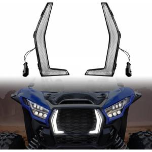 imageSAUTVS Fang Lights for Teryx KRX 1000 20202025 Front LED Grille Accent Lights Grill Lamps Street Legal Light Kits Compatible with Kawasaki Teryx KRX KRX4 1000 20202025 Accessories 2PCS