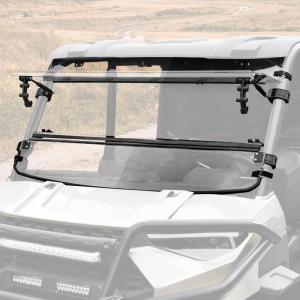 imageSAUTVS Flip Up Windshield for Polaris Ranger XP 1000 Crew Diesel XP 900 20172025 Accessories Clear 15quot Hard Coated Polycarbonate Front Flip Windscreen Window Can be ClosedVented or Fully Open