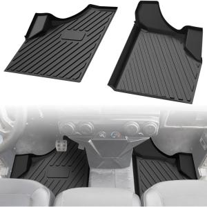 imageSAUTVS Floor Mats for Can Am Defender TPE Front Row Floor Liners All Weather Protection Slush Mats for CanAm DefenderDefender MAX HD5 HD8 HD10 20162025 Accessories 2PCS
