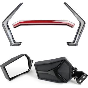 imageSAUTVS Folding Clear Rear View Side Mirrors ampamp Turn Signal Fang Lights Center Tail Light Kit for Polaris RZR XP 1000 XP4 Turbo 20192022 Accessories