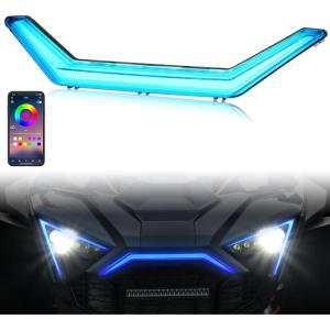 imageSAUTVS Front Accent Light with RGB for RZR PRO XP LED Center Grill APP Control Signature Light for Polaris Polaris RZR PRO XPXP 4 RZR PRO RRZR Turbo R R4 Accessories 20202024Replace 2884346