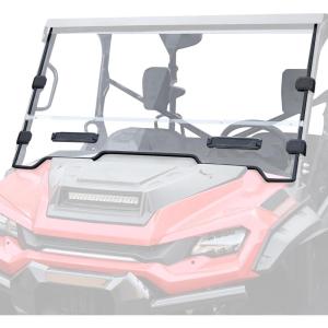 imageSAUTVS Front Full Windshield for Honda Pioneer 1000 20162025 Combined Clear Dustproof Hard Coat Poly Vented Front Window Full Windscreen for Honda Pioneer 10003 10005 10006 20162025 Accessories