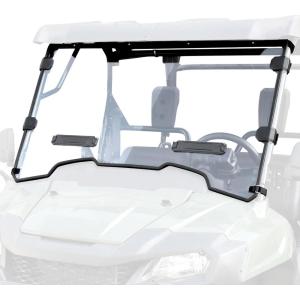 imageSAUTVS Front Full Windshield for Honda Pioneer 7002  7004 20142025 Clear Scratch Resistant Hard Coat Poly Vented Front Full Windscreen for Honda Pioneer 700 2P 4P 20142025 Accessories