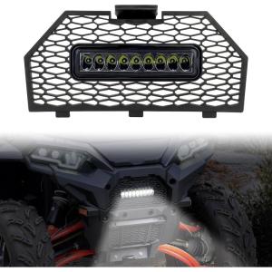 imageSAUTVS Front Grill Screen Radiator with Light for Polaris Sportsman 850 1000 20172025 Front Mesh Grille with LED Light Bar for Polaris Sportsman XP 1000 SP 850 20172025 Accessories 1PC