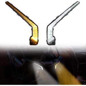 imageSAUTVS Front LED Signature Lights Fang Turn Signal Lights Assembly for CanAm Maverick X3 XDS XRS Max Turbo R Trail Sport Max 20172025 Accessories 2PCS Replace 710004994 710004995