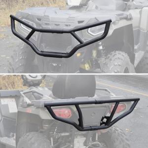imageSAUTVS Front ampamp Rear Brush Guard Bumper for Sportsman 450 570 1420 HeavyDuty Steel Front Rear Bumper Protector for Polaris Sportsman 450 570 Touring 20142020 Accessories Replace 2879714 2879715