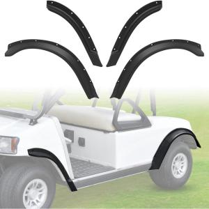 imageSAUTVS Front and Rear Fender Flares Compatible with Club Car DS 1993 Golf Cart Accessories Combined Mud Flaps Mud Guards for Club Car DS 1993 Standard and Unmodified Golf Carts Body Only