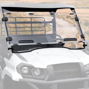 imageSAUTVS Full Windshield for Kawasaki Mule ProMX Clear Dustproof Durable Hard Coat PC Vented Front Windshield for Kawasaki Mule Pro MX 20192026 Accessories