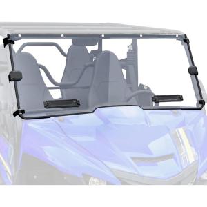 imageSAUTVS Full Windshield for Yamaha Wolverine X2 X4 850 Clear Dustproof Durable Hard Coat Poly Vented Front Full Windshield for Yamaha Wolverine X2  X4 20182020 Accessories
