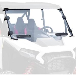 imageSAUTVS Full Windshield with Vents for Polaris RZR XPXP 4 1000 2024 2025 Accessories Clear Scratch Resistant Coating Vented Front Full Window Windshield Windscreen
