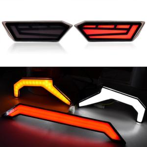 imageSAUTVS Grille Accent Fang Lights ampamp Smoked Black LED Rear Brake Stop Lights Taillights ampamp Rear Center Accent Lamp Taillight Stop Light for Polaris RZR XP 1000 XP4 1000 Accessories