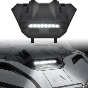 imageSAUTVS Hood Scoop with LED Spotlight for Polaris RZR PRO XPPRO RS 2025 Accessories Sport Front Hood Scoop with LED Auxiliary Light Accent Lamp Kit