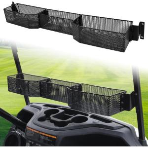 imageSAUTVS Inner Front Storage Basket Compatible with Yamaha Drive2 G29 Accessories Combined Front Inner Dash Tray Storage Organizer Compatible with Yamaha Drive2 G29 No Drilling Larger Compartment