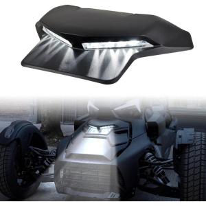 imageSAUTVS LED Auxiliary Light DRL Kit for Can Am Ryker Black Hood Panel with Daytime Running Light for CanAm Ryker 600 900 Sport ampamp Rally Edition All Models Accessories Replace 219400848219401075