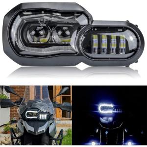 imageSAUTVS LED Headlight Assembly for F800GS EMark Approved Head Light Front Lamp with HighLow Beams DRL for BMW F800GS  F800R  F700GS  F650GS Accessories