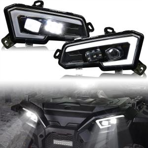 imageSAUTVS LED Headlight Assembly for Polaris Sportsman LED Head Lights Front Lamp with HighLow Beams DRL Halo Rings for Polaris Sportsman XP 1000 850 570 450 20172025 Accessories Replace OEM 2884859