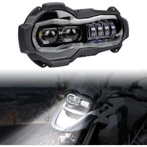 imageSAUTVS LED Headlight Assembly for R1200GS EMark Approved Head Light Front Lamp with HighLow Beams DRL for BMW R1200GS Adventure Oil Cooler Models 20042012 Accessories