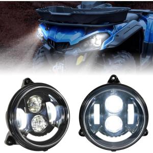 imageSAUTVS LED Headlights Assembly for CanAm Outlander 450 500 570 Front Lamp Head Light with DRL High Low Beam for Can Am Outlander 450 500 570 20152024 Accessories Plug and Play Replace 710003900