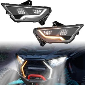 imageSAUTVS LED Headlights for Polaris RZR PRO XPRPRO S 2025 Accessories LED Head Lights Assembly Front Lamps with HighLow Beams DRL Turn Signal Light 1Pair