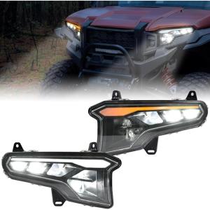 imageSAUTVS LED Headlights for Polaris Xpedition XPADV LED Head Lights Front Lamps with HighLow Beams DRL Sequential Turn Signal Light for Polaris Xpedition XPXP5ADVADV5 2024 2025 Accessories1Pair