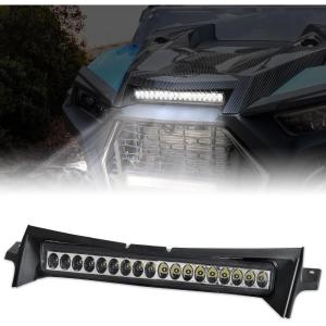 imageSAUTVS LED Hood Scoop Light for Polaris RZR XP 1000XP TurboTurbo S 20192023 Front LED Auxiliary Light Hood Accent Lamp DRL Accessories