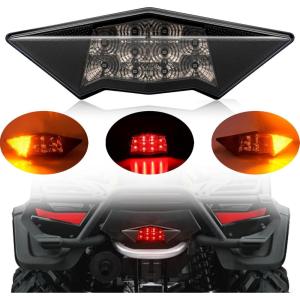 imageSAUTVS LED Tail Light for CanAm Outlander 400 500 650 800 0823 Smoked Black LED Taillight Rear Brake Stop Lamp for Can Am Outlander 400 500 650 800 20082023 Accessories 1PCS Replace 710001203
