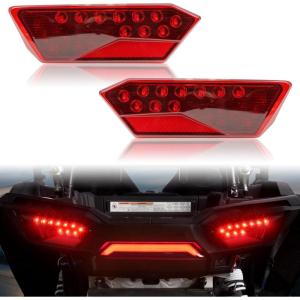 imageSAUTVS LED Tail lights for RZR 900 XP 1000 1419 Red Rear Brake Stop Lights Taillights Tail Lamps for Polaris RZR 900 1000 S XP Turbo 20142019RZR Trail 202023 Accessories2PCS 24123412412342