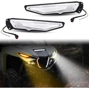 imageSAUTVS LED Turn Signal Daytime Running Lights for Yamaha RMAX 1000 Front DRL Turn Signal Pilot Lights for Yamaha Wolverine RMAX2 RMAX4 1000 20212025 Accessories 2PCS