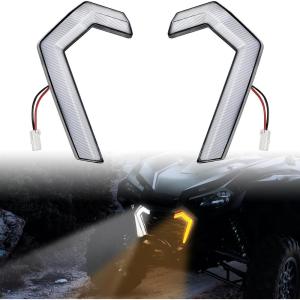 imageSAUTVS LED Turn Signal Fang Lights for Honda Talon 1000 Front Grille Accent Lights Signature Grill Lamps for Honda Talon 1000R 1000X 1000X4 20222025 Accessories2PCS