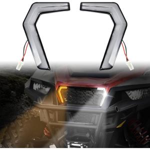 imageSAUTVS LED Turn Signal Fang Lights for Polaris General 10004XPXP4 1000 20162025 Accessories Grille Accent Lamps Signature Lights Grill Lamps One Pair