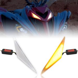imageSAUTVS LED Turn Signal Fang Lights for Yamaha Raptor 700 Front Grille Accent Lights Signature Grill Lamps for Yamaha Raptor 700 700R 20132025 Accessories2PCS