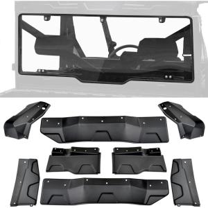 imageSAUTVS Lightly Full Size Rear Windshield ampamp Fender Flares Kit for Polaris Ranger XP 1000