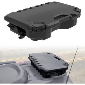 imageSAUTVS Modular Cargo Box for CanAm Maverick 10 L  26 Gallon Rugged Rear Cargo Box with Lid for Can Am Maverick X3 MAXTrailDefenderCommander Accessorie Replace 715005494