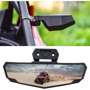 imageSAUTVS Premium Convex Center Mirror ampamp Adjustable Folding Side Mirrors Kit for Polaris RZR PRO XP 4 LE