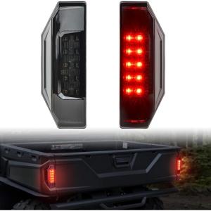 imageSAUTVS Ranger Tail Lights Smoked Black LED Taillights Rear Brake Stop Lamps for Polaris Ranger 570 Full Size XP 900 1000 GENERAL 1000 20152020 Accessories2PCS Replace 2412774