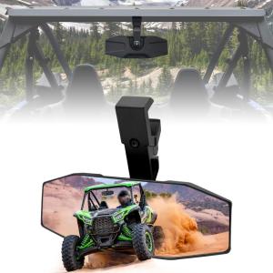 imageSAUTVS Rear View Center Mirror for Kawasaki Teryx KRX 1000 Mule PRO SX Rearview Mirror Fit 15quot1875quot Roll Bar Cage Accessories Replace OEM 999941175