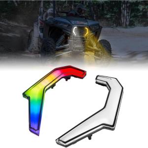 imageSAUTVS Smart RGB LED Accent Fang Lights for Polaris RZR XP 1000 20142018RZR 900 XC 900S 20152020 Accessories App Controlled Colors Turn Signals Startup Animation Music Sync Signature Lights