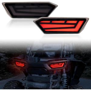 imageSAUTVS Smoked Black LED Rear Brake Stop Lights Taillights Tail Lamps for Polaris RZR 900 1000 S XP 4 Turbo 20142019 RZR Trail S 900 1000 20202023 Accessories 2PCS 2412341 2412342