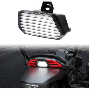 imageSAUTVS Smoked Black LED Tail Light for Can Am Spyder UTV Rear Taillight Reverse Light Assembly for CanAm Spyder F3 All Models Accessories 1PCS