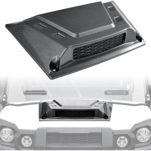 imageSAUTVS Sport Hood Scoop Kit for Kawasaki Mule Pro Carbon Fiber Pattern Turbo Hood Scoop with Mesh Grill for Kawasaki Mule Pro FXT DXT DX FX FXR 20152025 Accessories