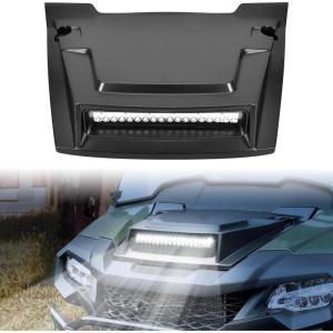 imageSAUTVS Sport Hood Scoop with LED Spotlight for Honda Pioneer 700 2P 4P 1425 Sporty Hood Scoop with Auxiliary Light Kit Front Hood Cover with Lamp for Honda Pioneer 7002 7004 20142025 Accessories