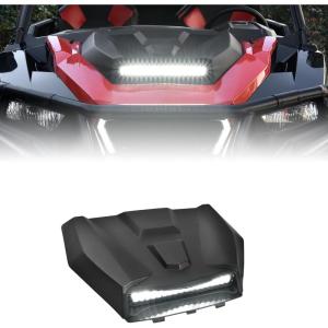 imageSAUTVS Sport Hood Scoop with LED Spotlight for Polaris General 10004 1000 EPS 20162022 Accessories Hood Scoop with LED Auxiliary Light KitReplace OEM 5456064