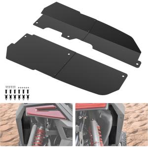 imageSAUTVS Steel Rear Wheel Well Block Offs for RZR PRO R 2022 2023 2024 Combined Black Inner Splash Fender Guard Rear Mudguard Frame Guard for Polaris RZR PRO R 2022 2023 2024 Accessories 2PCS
