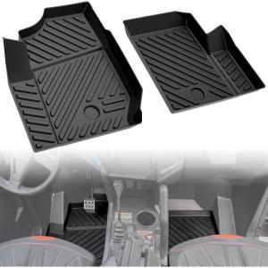 imageSAUTVS TPE AntiSlip Floor Mats for Polaris General 1000 XP 1000 1624 All Weather Protection Front Row Floor Liners Slush Mats for Polaris General 1000 General XP 1000 20162024 Accessories